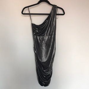 Forever 21 Lamé One Shoulder Dress